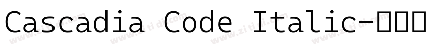 Cascadia Code Italic字体转换